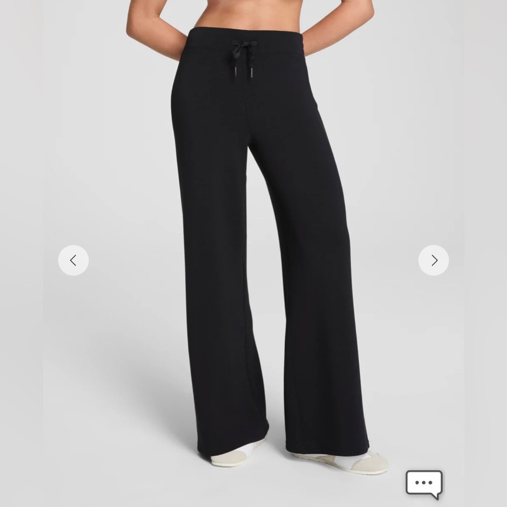 SPANX Black Air Essential Black Wide-Leg Pants